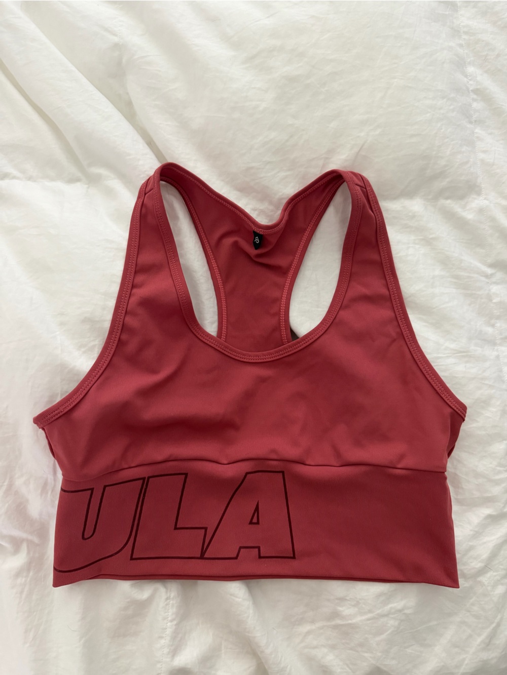 P’tula Athletic Scoop-Back One-Piece Crop Top in Deep Rose